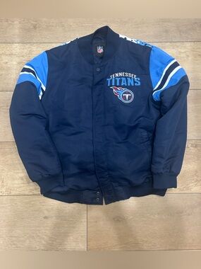 Tennessee Titans G-III Extreme Alpha Full-Snap Satin Varsity Jacket SZ XL READ👇